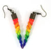 Pride Horn Earrings, Rainbow - Image 3