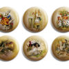 Alice in Wonderland Magnets, Full Color