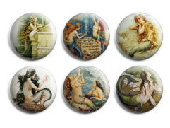 Mermaids (Vintage) Magnet Sets, 1 & 1.5 Inch